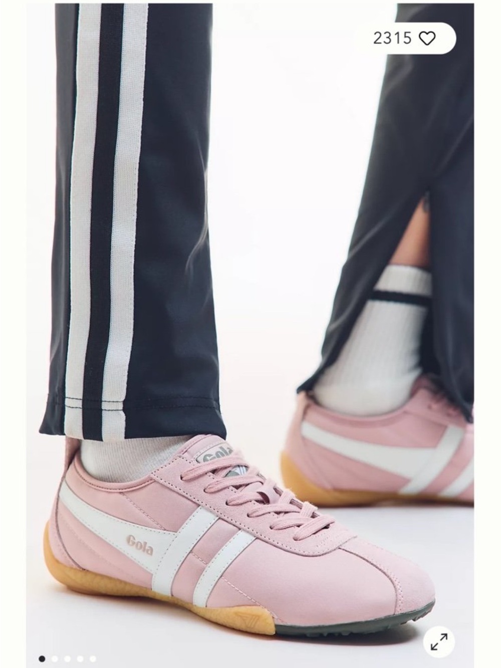 Gola Pink and White Classic Low-Top Sneakers